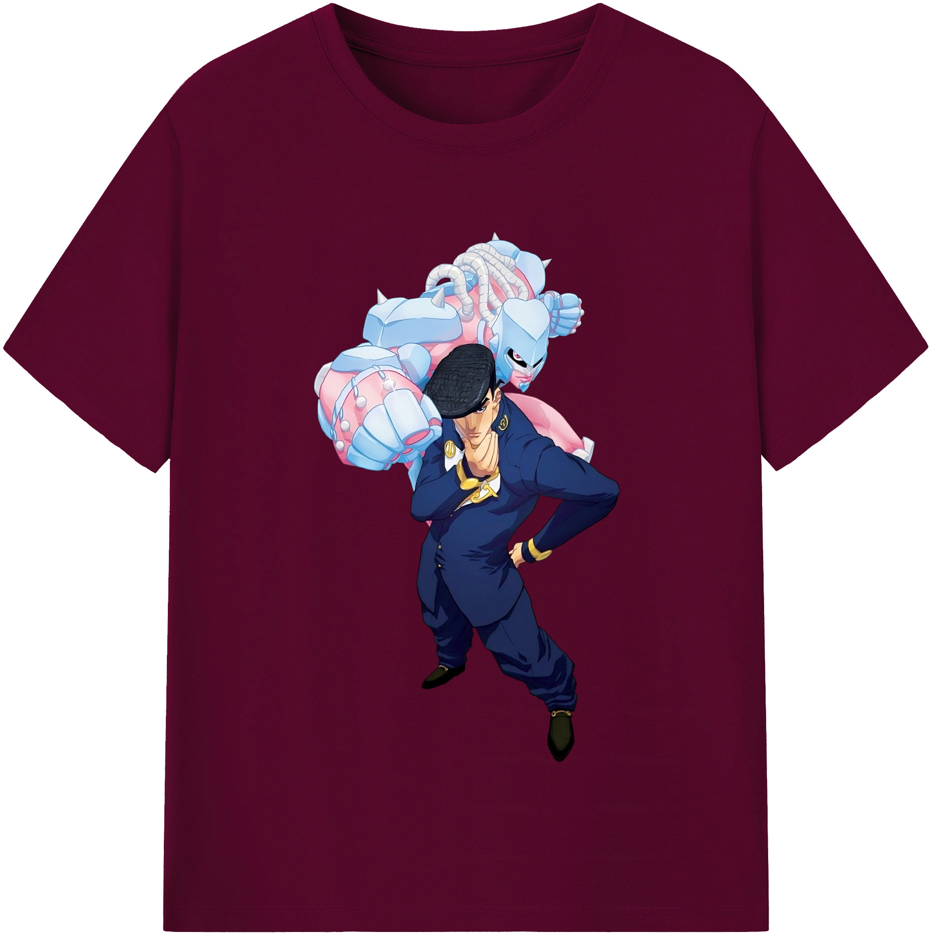 （画像用） ジョジョの奇妙な冒険 ひがしかた じょうすけ JoJo's Bizarre Adventure Higashikata Josuke レディースカジュアルプリントTシャツ（綿100％）